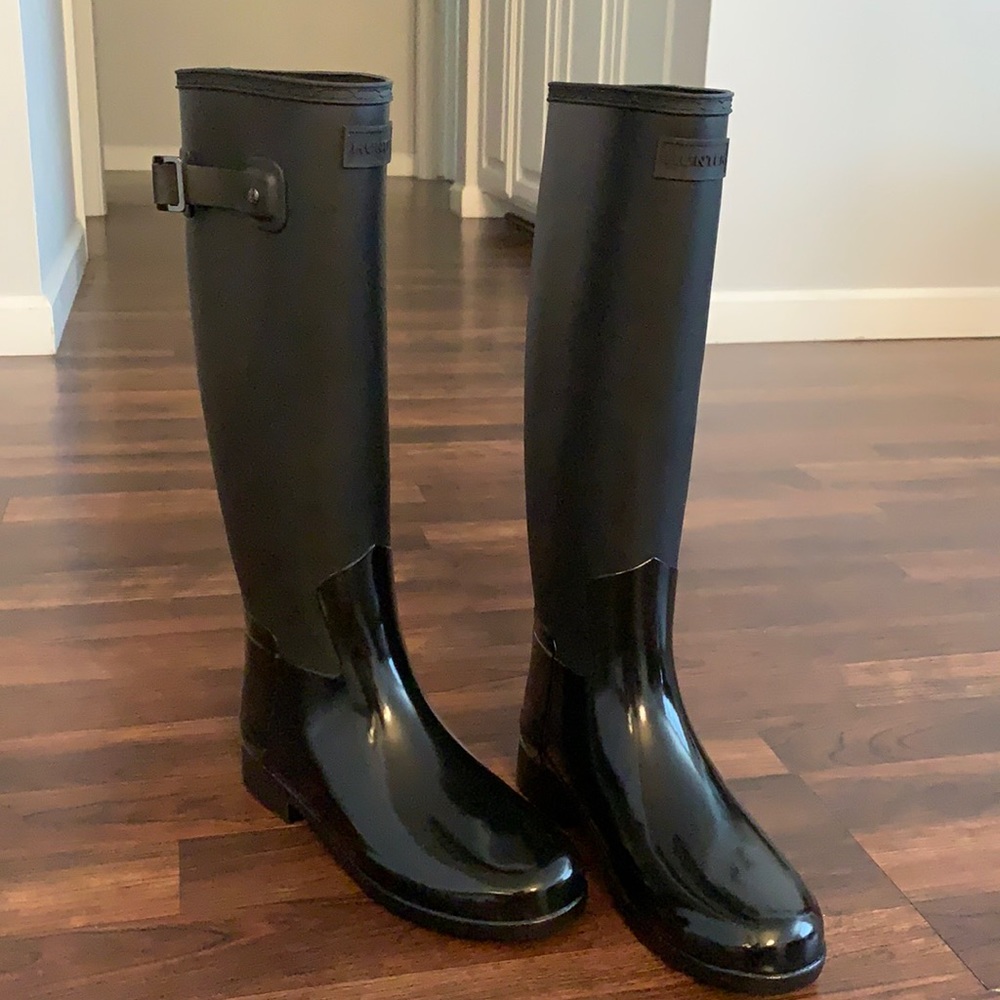Tall slim fit Hunter rain boots